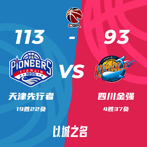 天津  113 - 93  四川